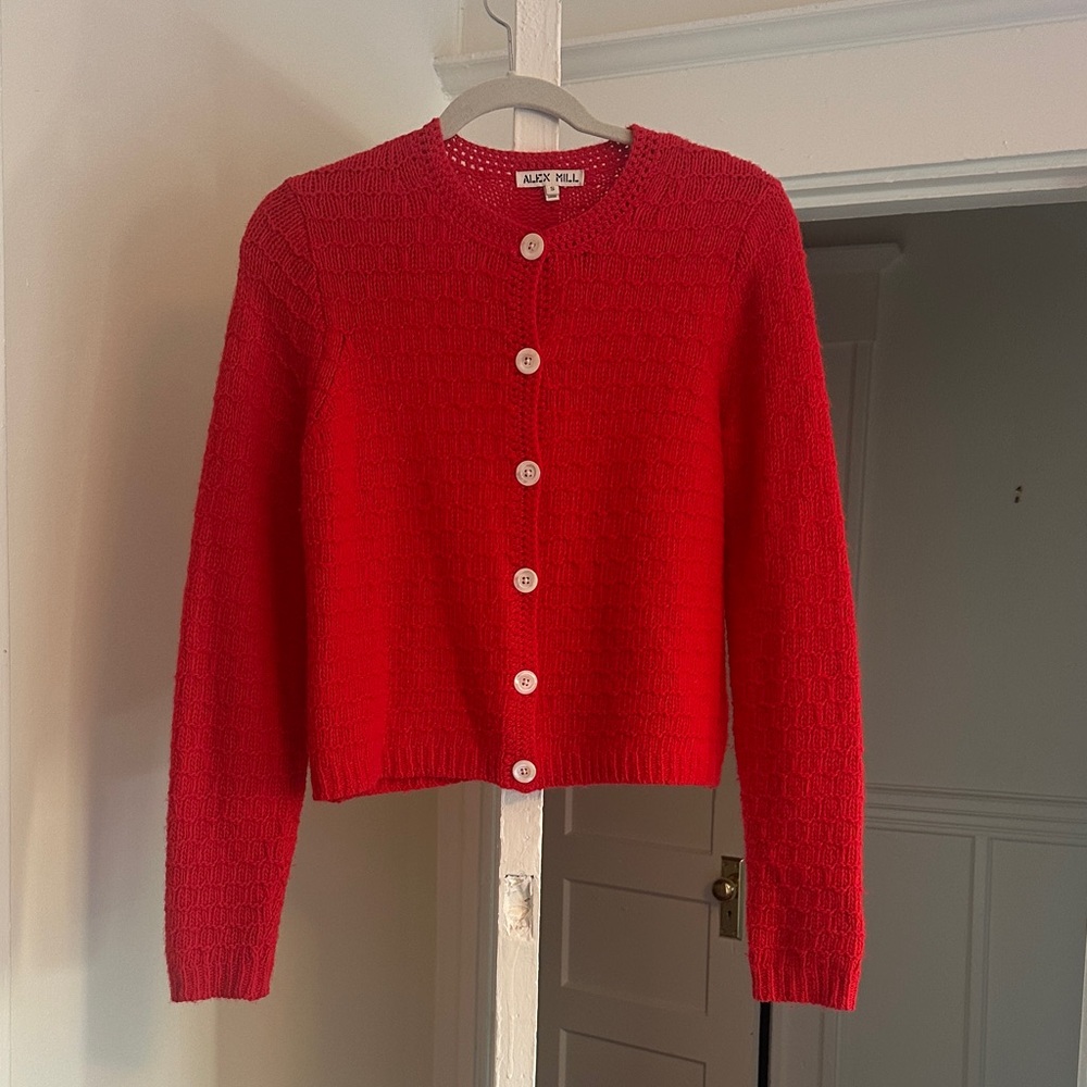 Alex Mill Vibrant Red Cardigan